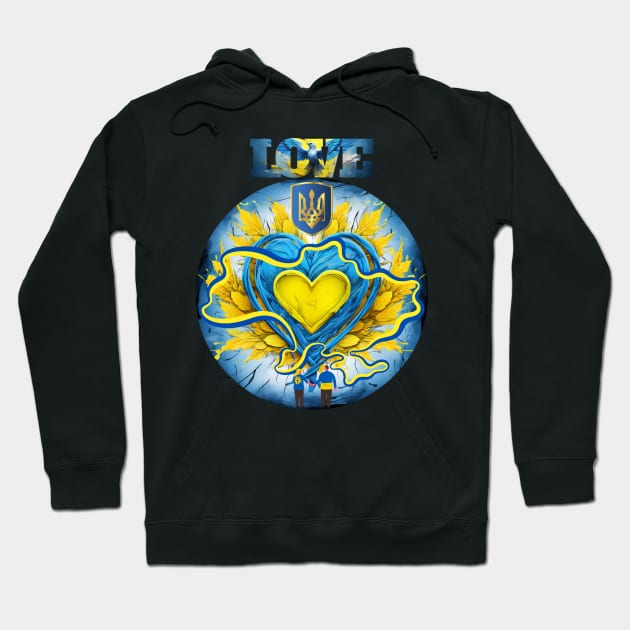 peace for ukraina Hoodie by FehuMarcinArt